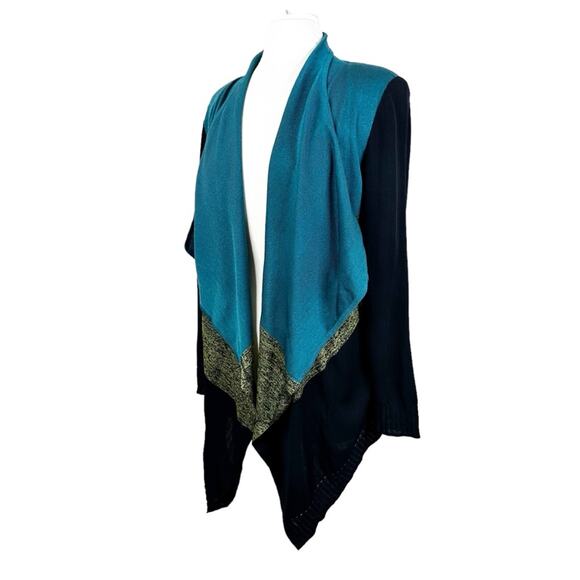 Exclusively Misook Vintage Cardigan Women’s Medium Open Front Handkerchief Hem - Picture 1 of 8